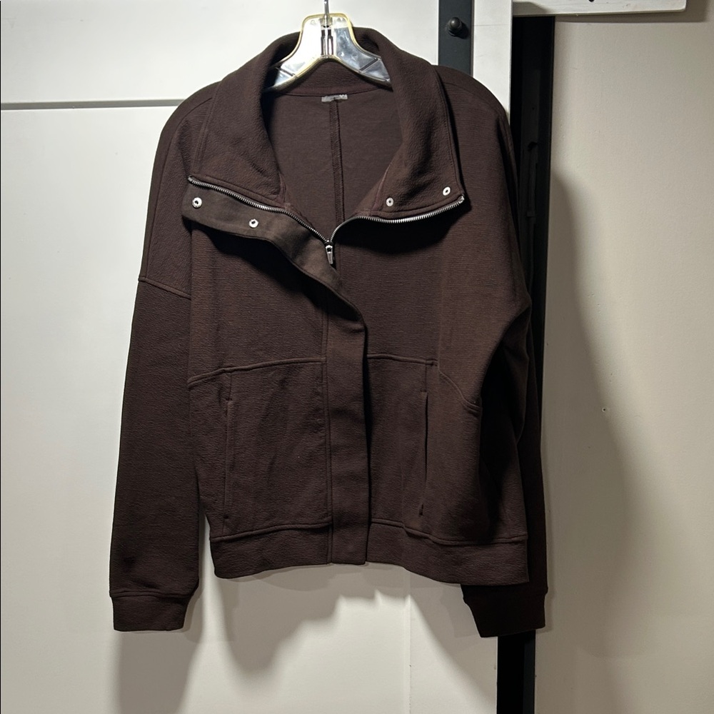 Danskin Dark Brown Zip-Front Jacket